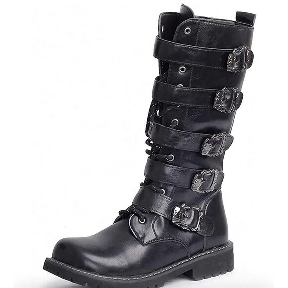 Dr. Martens Other - Men’s Leather Motorcycle Long Boots With Zipper